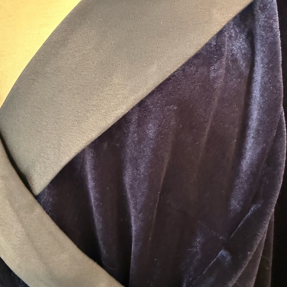 Leslie Fay Velvet Surplice Deep V Neck Ruched Long Sleeve Cocktail Dress Size 16 - Picture 6 of 12